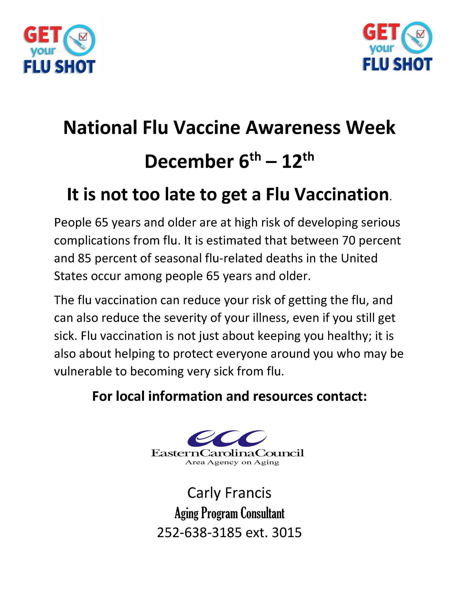 National Flue Vaccine Awareness Week